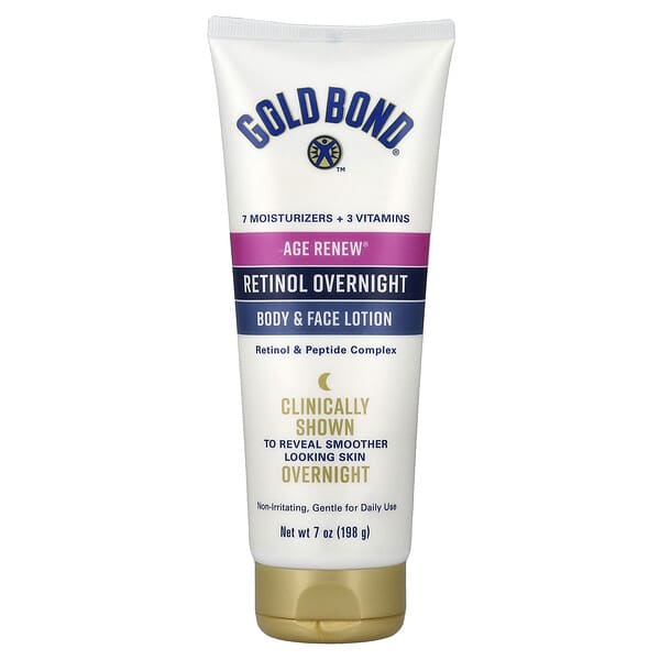 Gold Bond, Age Renew®，視黃醇夜間身體和面部乳液，7 盎司（198 克）