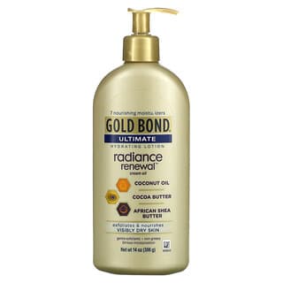 Gold Bond, Loção hidratante renovadora máxima radiância, 396 g