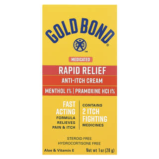 Gold Bond, Crema medicinal para el alivio rápido contra la picazón, 28 g (1 oz)