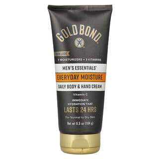 Gold Bond, Miesten välttämättömät tuotteet, päivittäinen vartalo- ja käsivoide, normaalille ja kuivalle iholle, 184 g