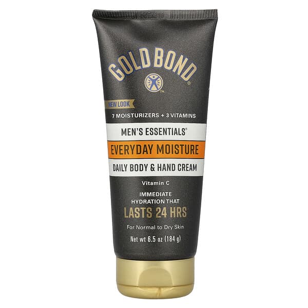 Gold Bond, Men's Essentials®，日常身體和護手霜，適合中性至乾性皮膚，6.5 盎司（184 克）