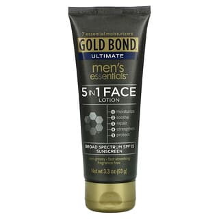Gold Bond, Ultimate، دهان الوجه الأساسي 5 في 1 للرجال، بعامل حماية من الشمس 15، 3.3 أونصة (93 جم)