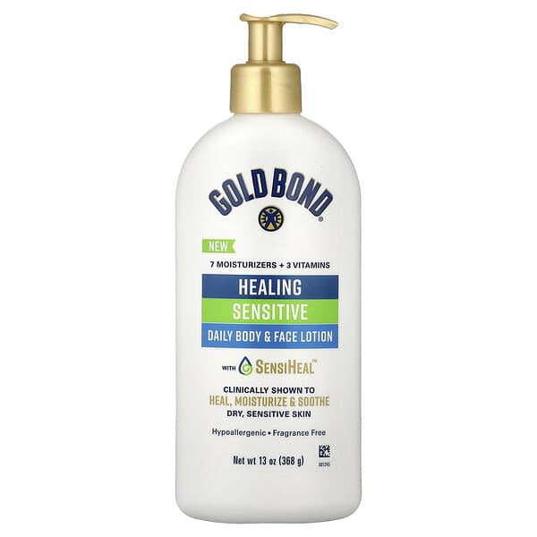 Gold Bond, 每日身體乳和麵乳，適用於乾性敏感皮膚，無香，13 盎司（368 克）