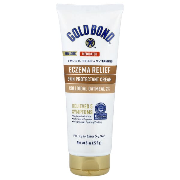 Gold Bond, 약용, 습진 완화 피부 보호 크림, 건성 피부 및 극건성 피부용, 226g(8oz)