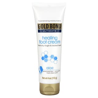 Gold Bond, Crema reparadora superior para los pies, Aloe, Frescura y limpieza, 113 g (4 oz)
