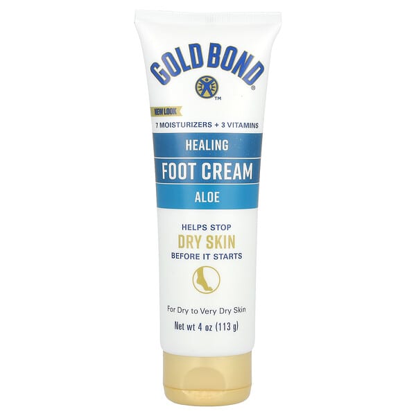 Gold Bond, Healing Foot Cream, With Aloe, For Dry to Very Dry Skin, 4