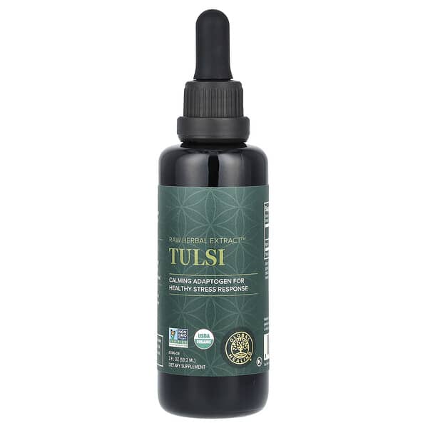 Global Healing Raw Herbal Extract, Tulsi, 2 fl oz (59.2 ml)