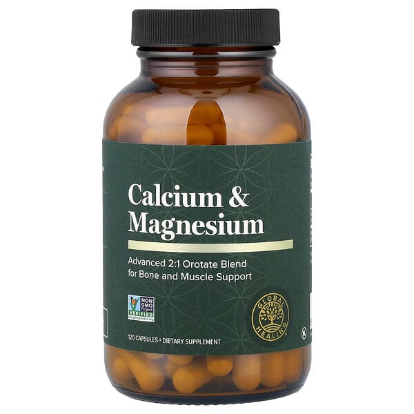 Global Healing, Calcium & Magnesium, 120 Capsules