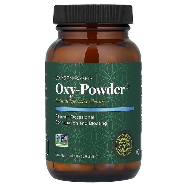 Global Healing, Oxy-Powder，天然消化清潔劑，60 粒膠囊