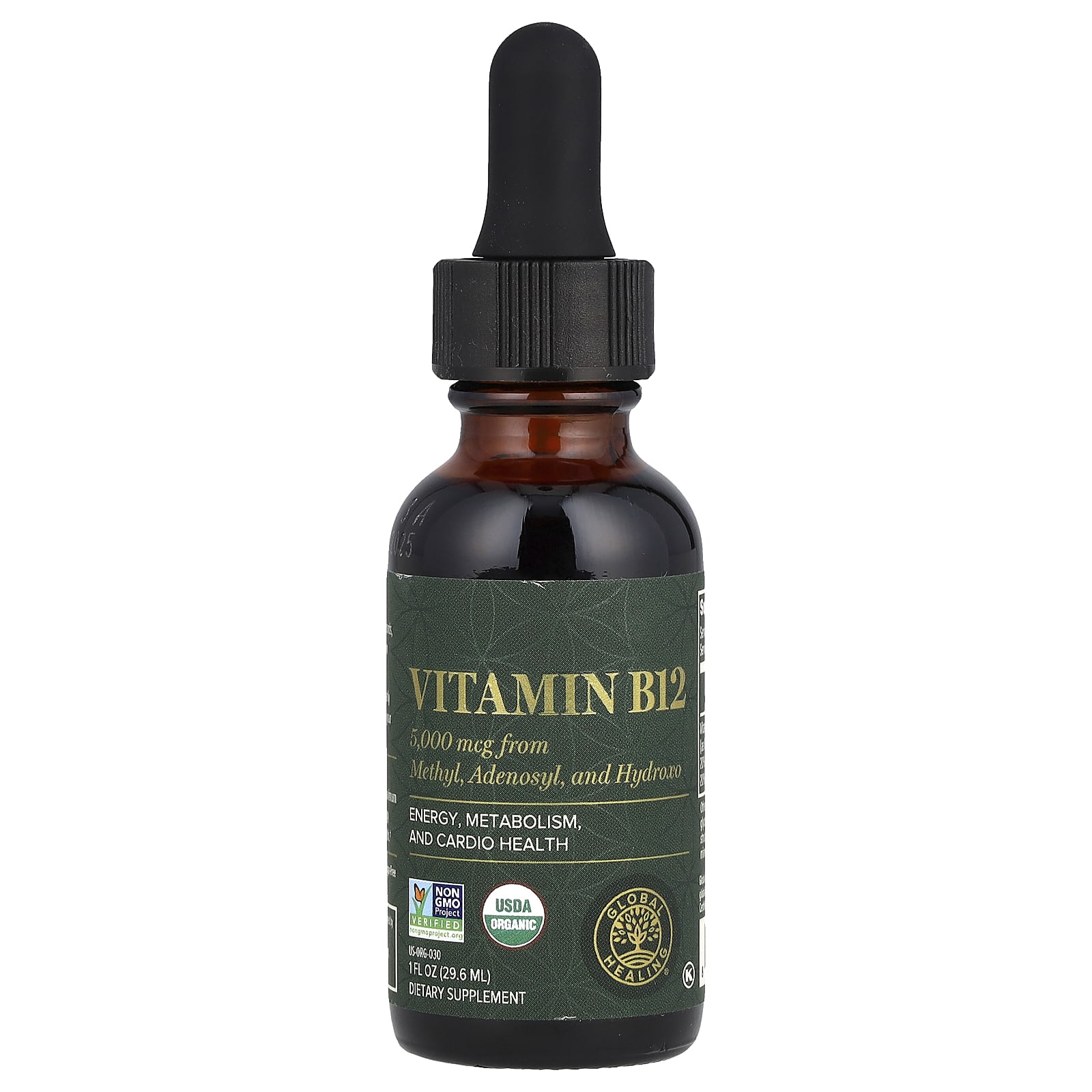 Global Healing, Vitamin B12, 5,000 mcg, 1 fl oz (29.6 ml)