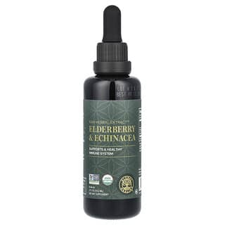 Global Healing, Raw Herbal Extract, Elderberry & Echinacea, 2 fl oz (59.2 ml)