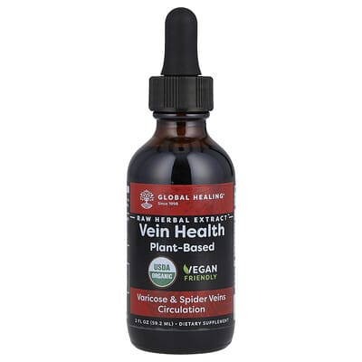 Global Healing, Raw Herbal Extracts, Vein Health, 2 fl oz (59.2 ml)