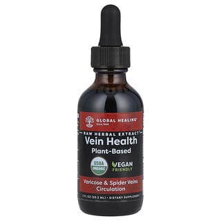 Global Healing, Raw Herbal Extract, Vein Health, 2 fl oz (59.2 ml)
