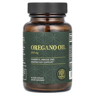 Global Healing, Oregano Oil, Oreganoöl, 200 mg, 60 Flüssigkapseln (100 mg pro Kapsel)