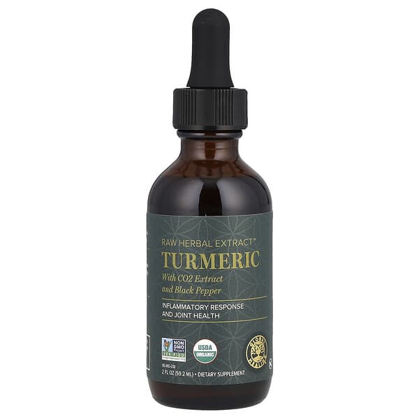Global Healing Raw Herbal Extract, Turmeric, 2 fl oz (59.2 ml)