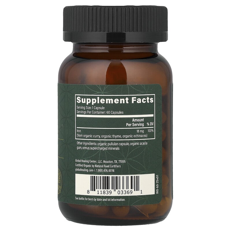 Plant-Based Iron, 60 Capsules