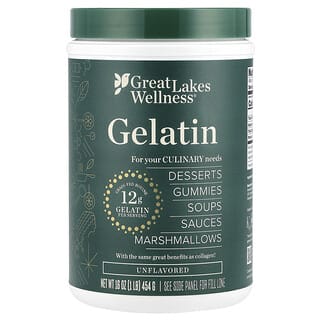 Great Lakes Wellness, Culinary Beef Gelatin, Unflavored, 16 oz (454 g)