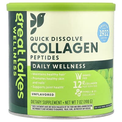 Norland Great Lakes Wellness, Quick Dissolve Collagen Peptides, Daily Wellness, Unflavored, 7 oz (198 g) supplement Uganda UGX 57318