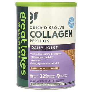 Great Lakes Wellness, Quick Dissolve Collagen Peptides, Daily Joint, Classic Caramel, 8 oz (227 g)