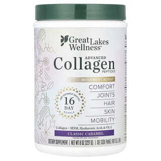 Great Lakes Wellness, Quick Dissolve Collagen Peptides, schnell auflösende Kollagenpeptide, tägliches Gelenk, klassisches Karamell, 227 g (8 oz.)