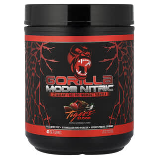Gorilla Mind LLC, Mode Nitric®, Stimulant Free Pre-Workout Formula, Tiger's Blood, 1.73 lb (784 g)