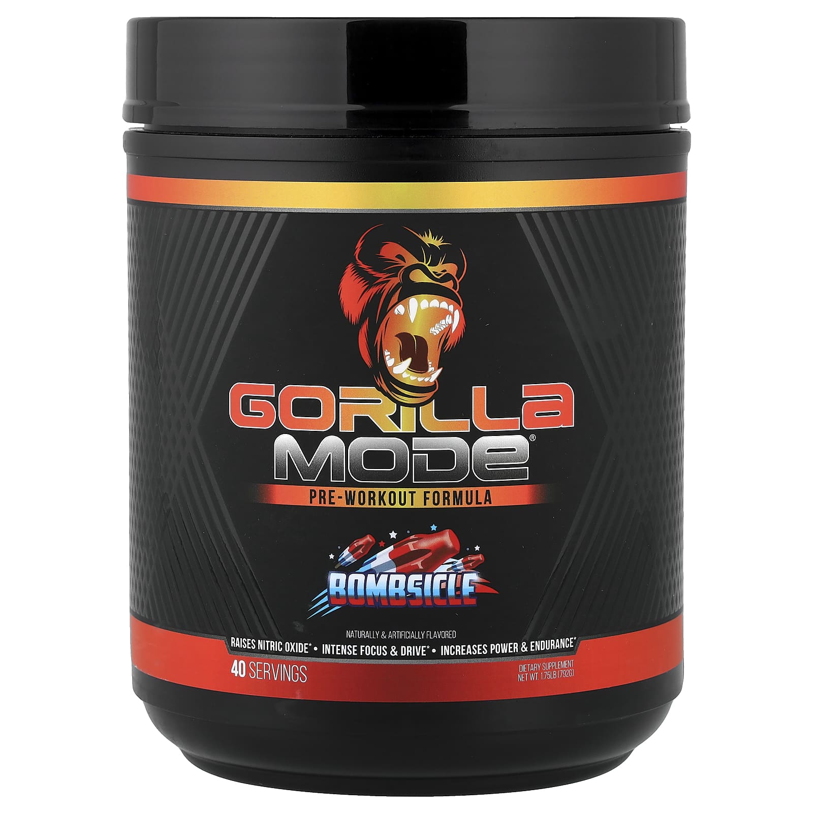 Gorilla Mind, Mode®, предтренировочная добавка, Bombscle, 792 г (1,75 фунта)