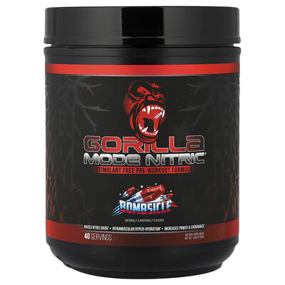 Gorilla Mind, Mode Nitric®, Stimulant-Free Pre-Workout Formula, Bombsicle, 1.69 lbs (768 g)