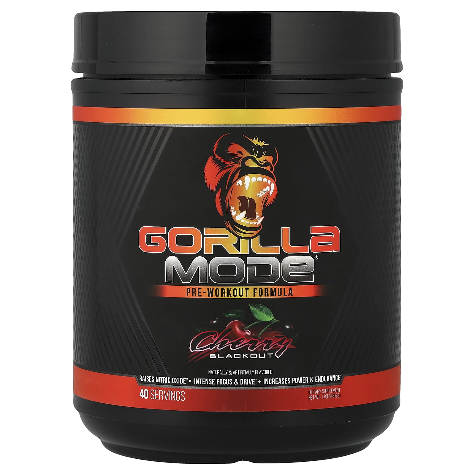 Gorilla Mind, Mode®, предтренировочная добавка, вишня, 812 г (1,79 фунта)