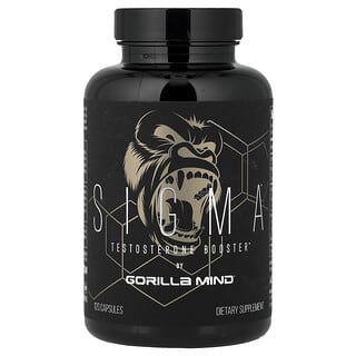 Gorilla Mind LLC, Sigma™, добавка для повышения уровня тестостерона, 120 капсул