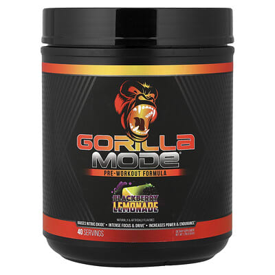 Gorilla Mind, Mode®, Pre-Workout Formula, Blackberry Lemonade Flavor, 1.79 lbs (812 g)