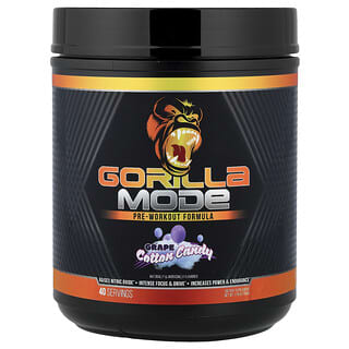 Gorilla Mind LLC, Mode, Pre-Workout Formula, Grape Cotton Candy, 1.74 lb (788 g)
