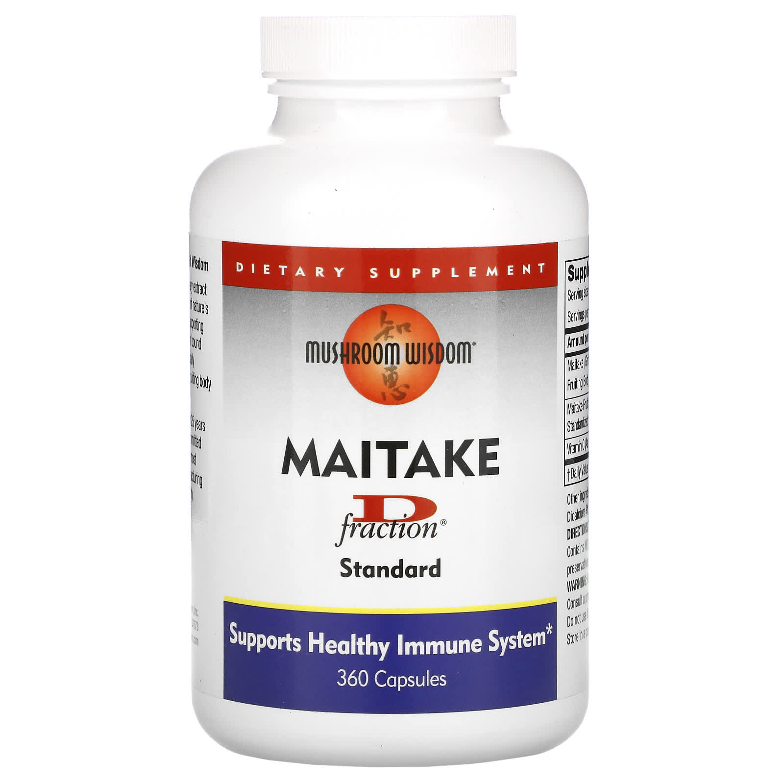 Mushroom Wisdom, Maitake DFraction, Standard, 360 Capsules