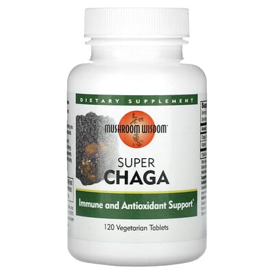 Mushroom Wisdom, Chaga Super, 120 Vegan Chips