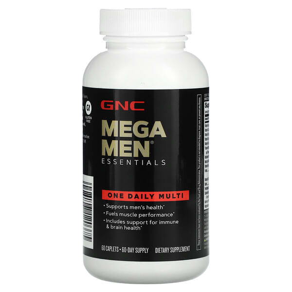 GNC, Mega Men Essentials, One Daily Multi, 60 Caplets