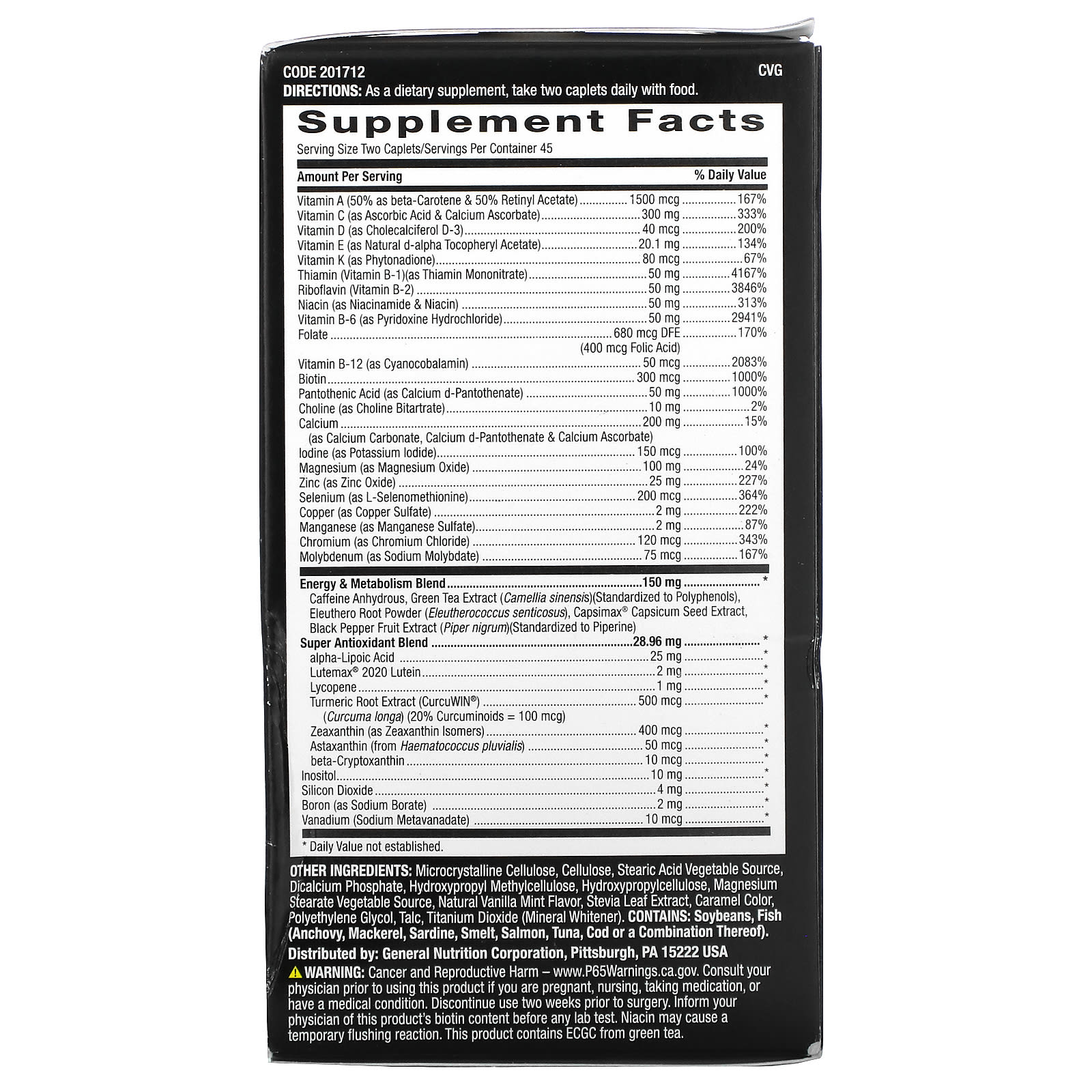 GNC, Mega Men, Energy & Metabolism, Clinically Studied Multivitamin, 90