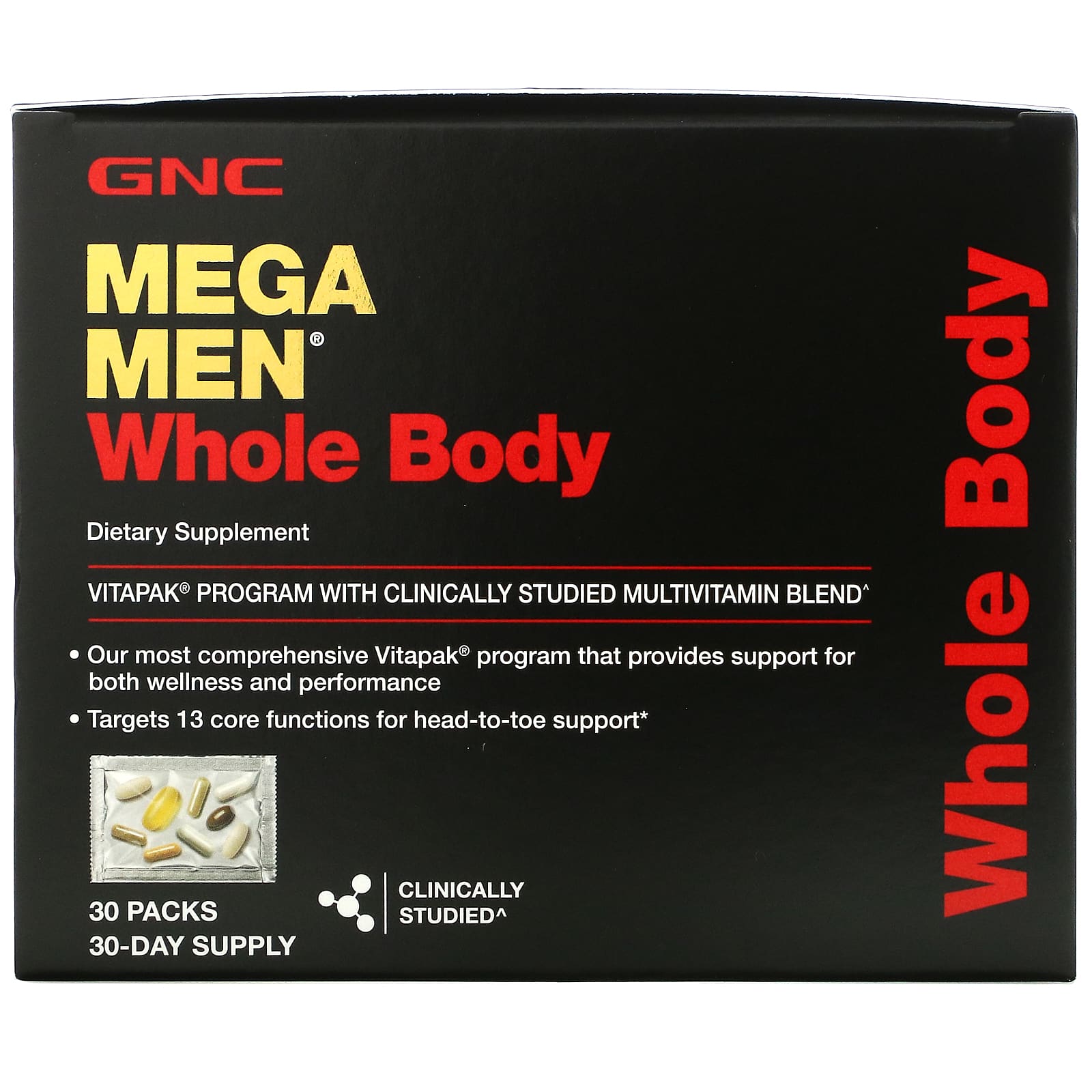 GNC, Mega Men, Whole Body, VITAPAK 