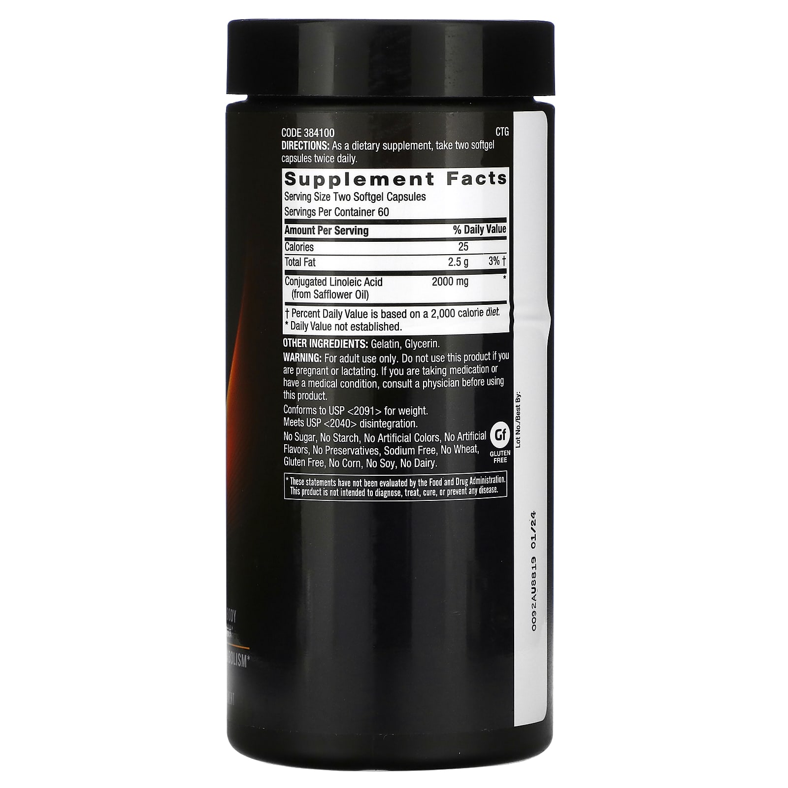 GNC, Body Dynamix, CLA, Conjugated Linoleic Acid, 120 Softgels