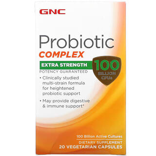 GNC, Probiotic Complex, Extra Strength, 100 Billion CFUs, 20 Vegetarian Capsules