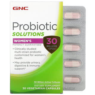 GNC, Soluções Probióticas para Mulheres, 30 Bilhões de UFCs, 30 Cápsulas Vegetarianas