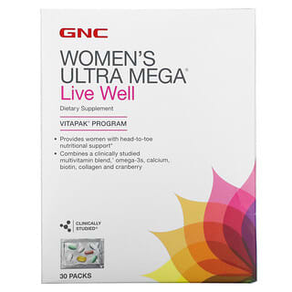 GNC, Women's Ultra Mega（女性向けウルトラメガ）、健康的な生活に、30袋