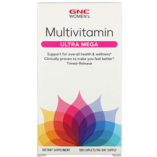 GNC, 女性用マルチビタミン、ウルトラメガ、カプレット180粒