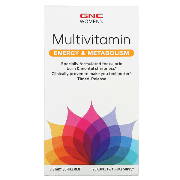 GNC, Women's Multivitamin, Energy & Metabolism, 90 Caplets