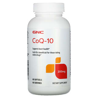 GNC, 輔酶 Q10，200 毫克，60 粒軟凝膠
