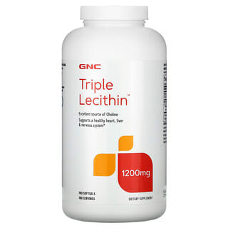GNC, Dreifach-Lecithin, 1.200 mg, 180 Weichkapseln