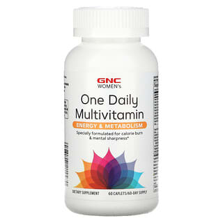 GNC, Women's One Daily Multivitamin, Energy & Metabolism, 60 Caplets