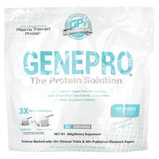 GENEPRO, The Protein Solution, Unflavored, Proteinlösung, geschmacksneutral, 660 g