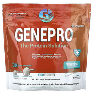 GENEPRO, + Immunolin, протеїновий розчин, без смакових добавок, 308 г