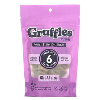 Green Gruff, Класичні ласощі для собак з арахісовою пастою Gruffies, 170 г (6 унцій)