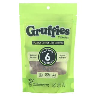 Green Gruff, Gruffies, заспокійливі ласощі для собак з арахісовою пастою, 170 г (6 унцій)