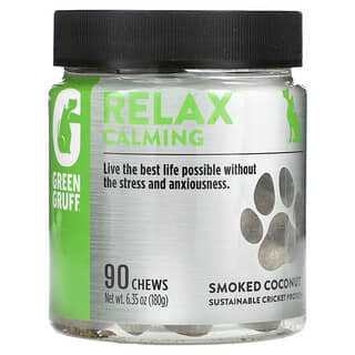 Green Gruff, Relax y calmante, Coco ahumado`` 90 masticables, 180 g (6,35 oz)